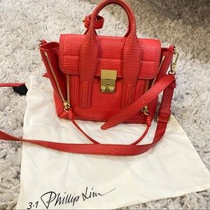 3.1 Phillip Lim Mini Satchel-red gold hardware